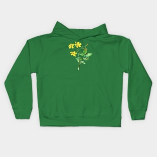 Carolina Jasmine Botanical Art Cut Out Kids Hoodie